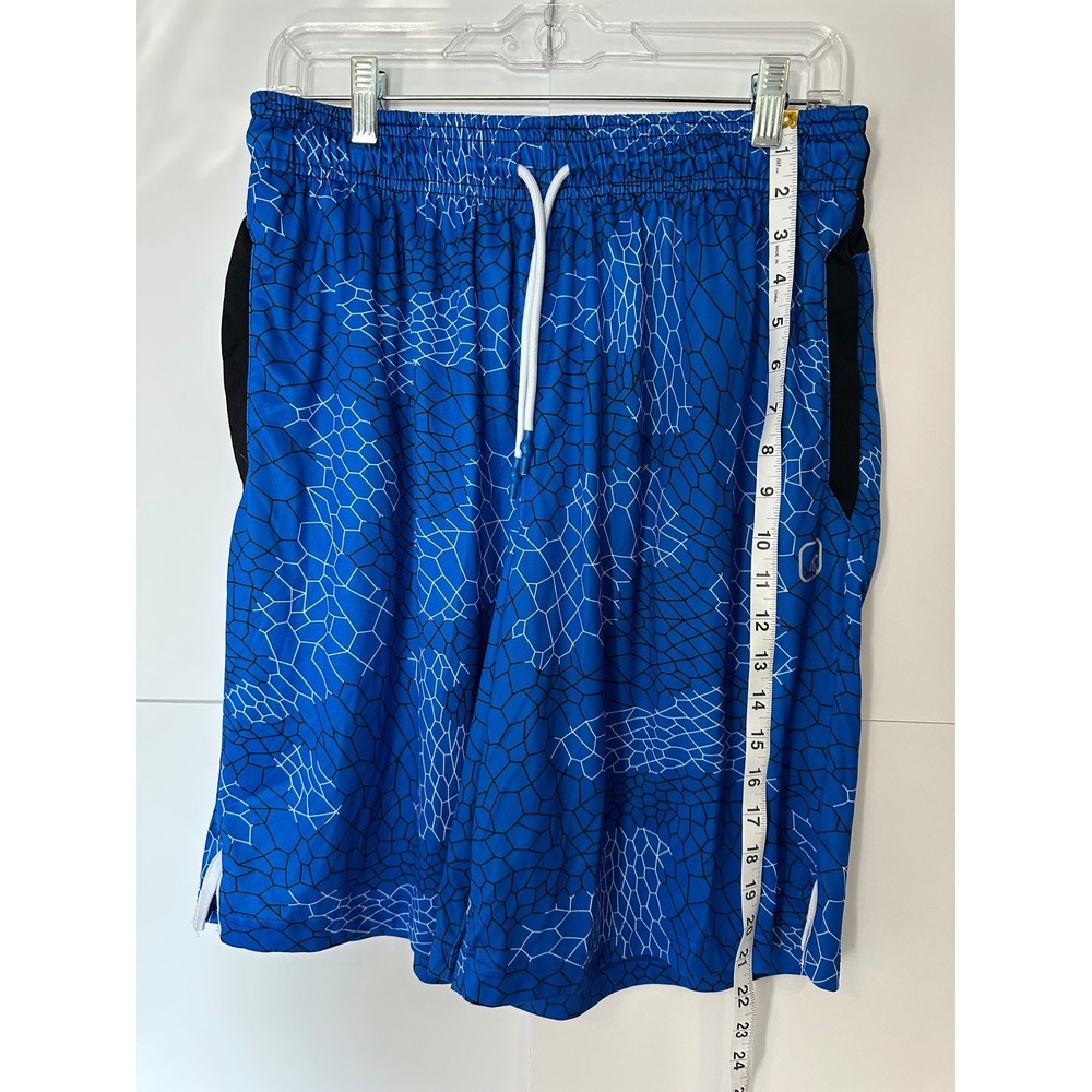AND1 Basketball Shorts Athletic Gym Training Activewear Blue Pattern M